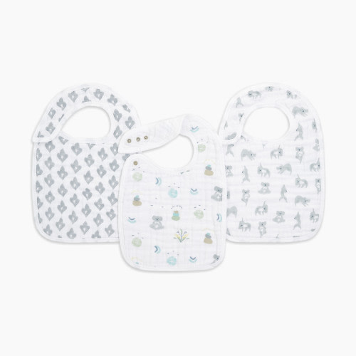 Aden + Anais Cotton Muslin Snap Bibs (3 Pack) - Now + Zen