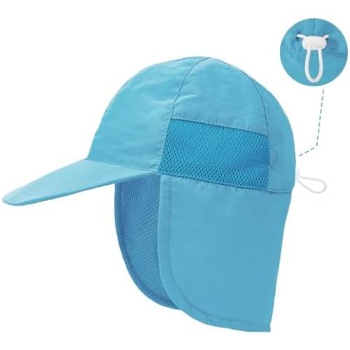 Durio Infant Sun Hat with Neck Flap UPF 50+ Sun Protection Baby Summer Hat Breathable Lining Toddler Beach Hat for Boys Girls