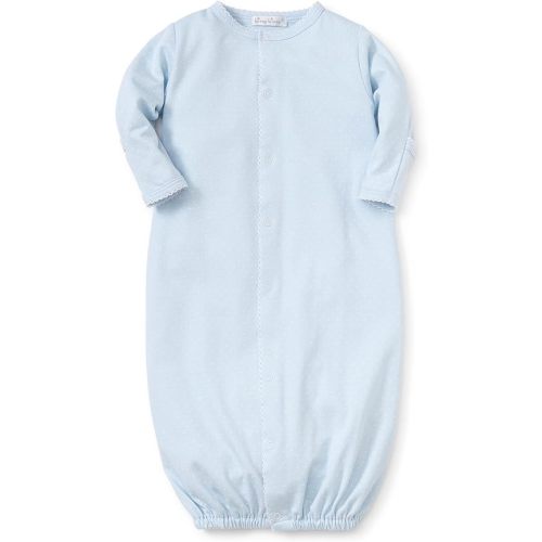 kissy kissy Baby Boys New Kissy Dots Print Convertible Nightgown, Light Blue/White, Newborn