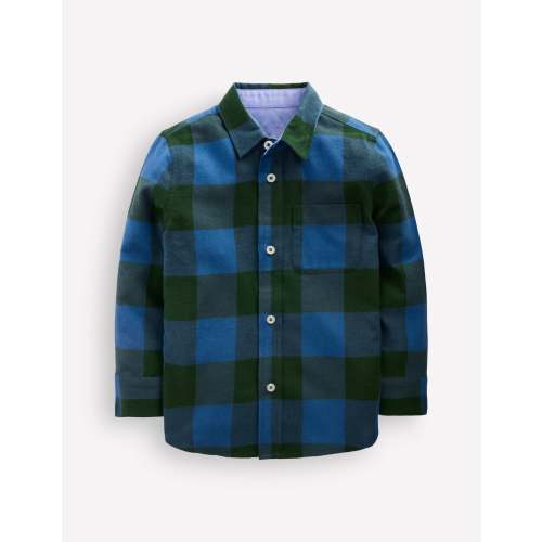 Cosy Cotton Check Shirt - Teal and Green Check | Boden USA