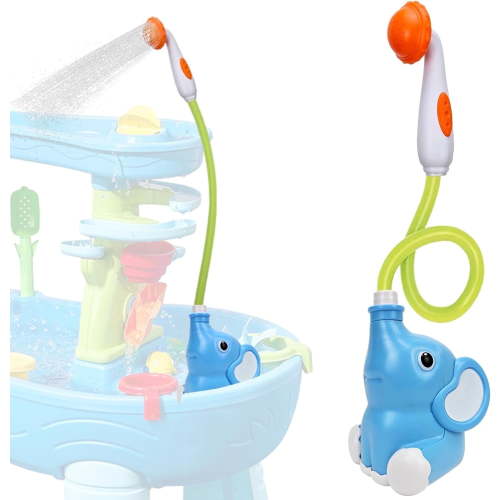 Water Table Pump, Battery Powered Water Pump for Water Table, Fun Summer Outdoor Water Toy, Easy Operation Outside Beach Water Play Table Toy Accessories for Toddlers Kids with Function Water Hoses