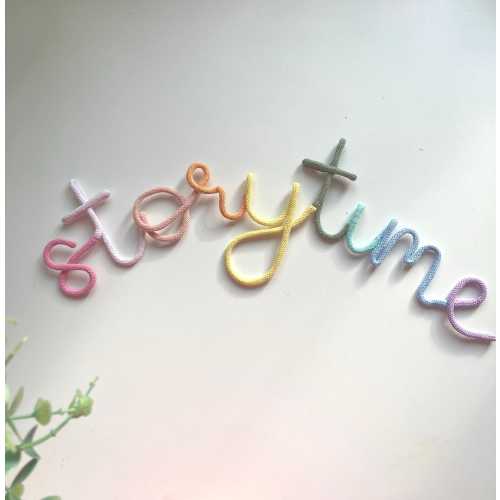 Curved pastel storytime wall  sign for nursery , kids room reading corner or library, bookworm gift idea