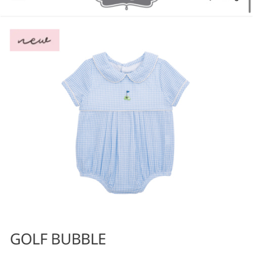 Boy Golf Bubble | 3-6M Boys Outfit | Mud Pie