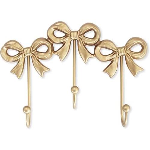 Amazon.com: BITALYE Small Gold Bow Wall Hook,Gold Cast Iron Hook,Size:8.27x5.59 inches | Wall Mounted,Gold Cast Iron,For Coats,Bath Towels,Room Decor,Bathroom,cute coquette decor,Office