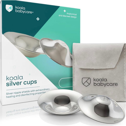 Amazon.com: Koala Babycare The Original Silver Nursing Cups - Nipple Shields for Breastfeeding Newborn - Breastfeeding Essentials - Protect and Soothe - Tri-Laminate Silver - Standard Size