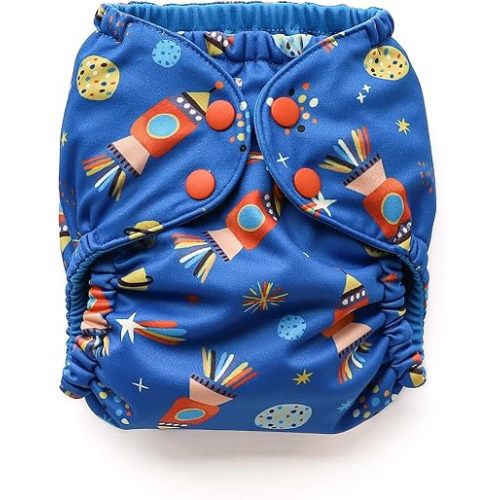 Esembly Cloth Diaper Cover, Blast Off, Size 2 (18-35lbs)