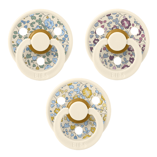 BIBS x LIBERTY New Baby Pacifiers Try-It Collection 3 Pack Eloise - Ivory