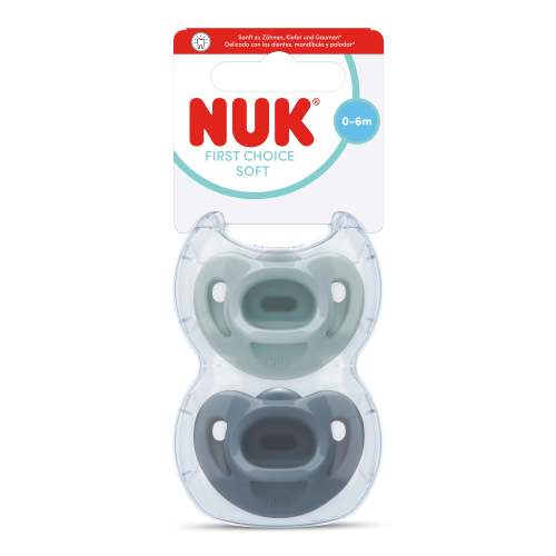 NUK First Choice Soft Soother 2pk (0–6 months)