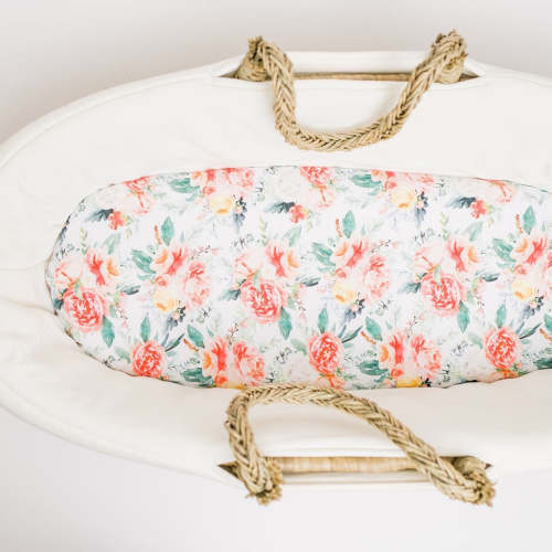 Peonies and Roses Bassinet Sheet