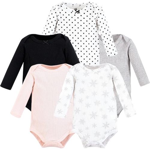 Hudson Baby Unisex Baby Thermal Long Sleeve Bodysuits