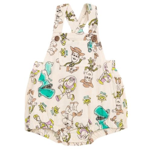 Disney Toy Story Woody Buzz Lightyear Slinky Dog Newborn Baby Boys Cotton Gauze Matching Family Short Overalls Shortall 3-6 Months