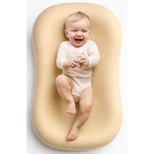 Jeeeun Baby Lounger, 0-24 Months, Baby Lounger for Newborn (Beige)