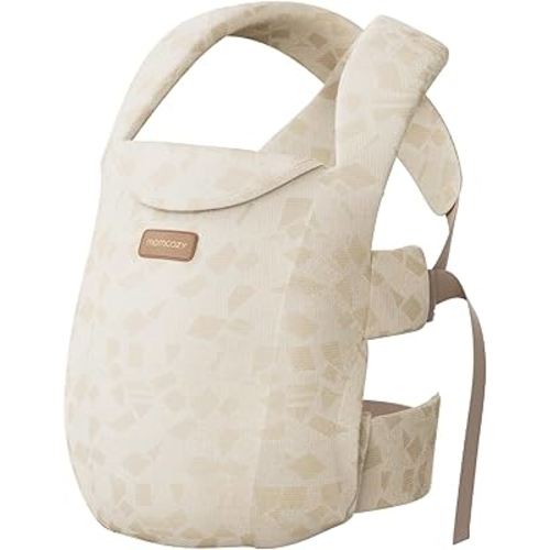 Momcozy Newborn Carrier WeeSnug - Lightweight and Cozy Comfort for 7-25 lbs, Ergonomic Cross-Back Support, Jacquard Weave, Hands-Free Baby Carrier with Lumbar Support, Geometry