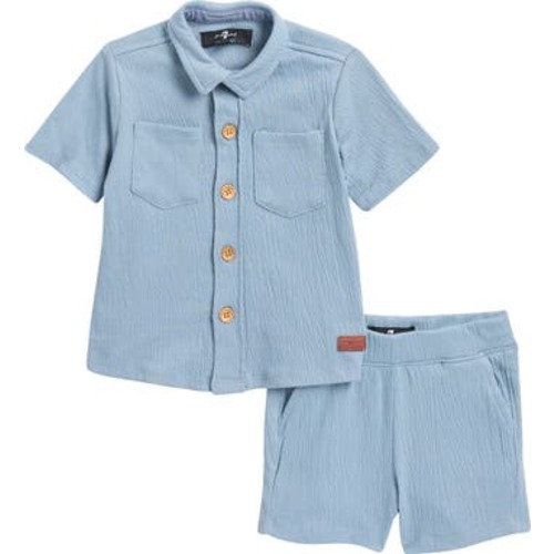 Co-Ord Button-Up Shirt & Shorts Set