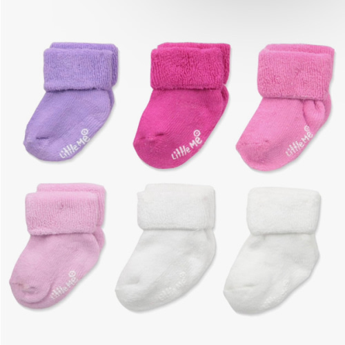 Little Me baby-girls 6 Pack Variety Socks