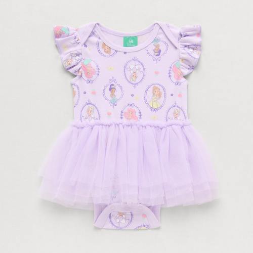 Baby Girls Short Sleeve Ariel Belle Cinderella Tutu Dress, Color: Purple - JCPenney