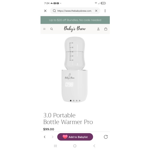 3.0 Portable Bottle Warmer Pro – The Baby's Brew