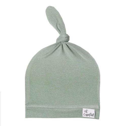 Copper Pearl Knit Top Hat - 0-4M