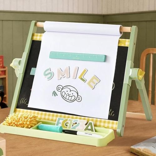 Tiny Land Tabletop Kids Art Easel, 5-Level Magnetic Drawing Board