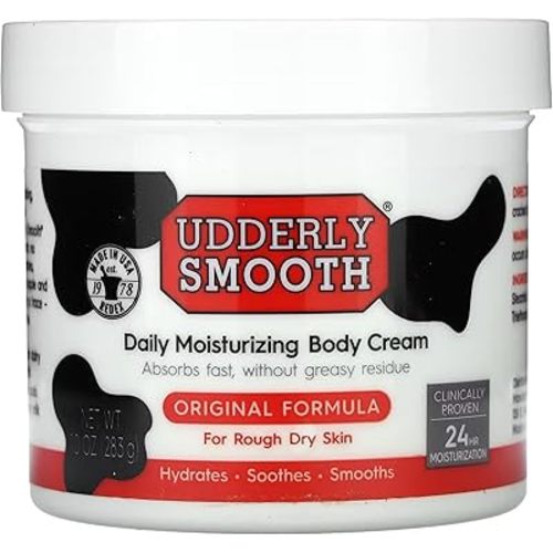Udderly Smooth Udder Cream, Skin Moisturizer, 10 Ounce Jar