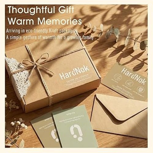 Ultra Soft Muslin Baby Blanket - Made with Organic Cotton, Gender Neutral Warm Coffee Striped Jacquard, Swaddle & Crib Quilt, 43x43 Inches (Horizon Dune)