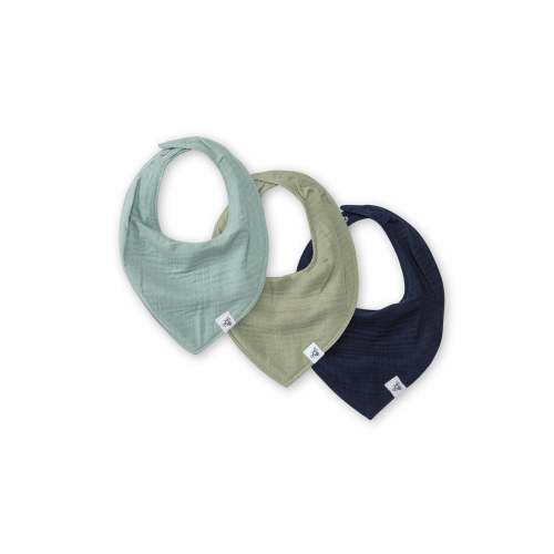 Sea Foam Organic Baby Bandana Bibs Pack of 3