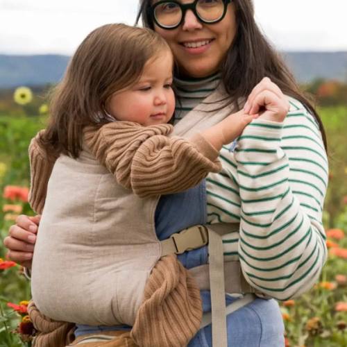Tan Buckle Baby Carrier | Ergonomic Soft Structured Carrier
