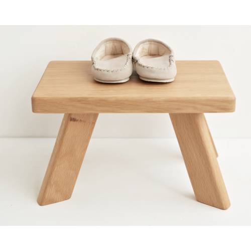 Montessori Wooden Stool – Toddler & Kids Step Stool, Natural Ash Wood Seat