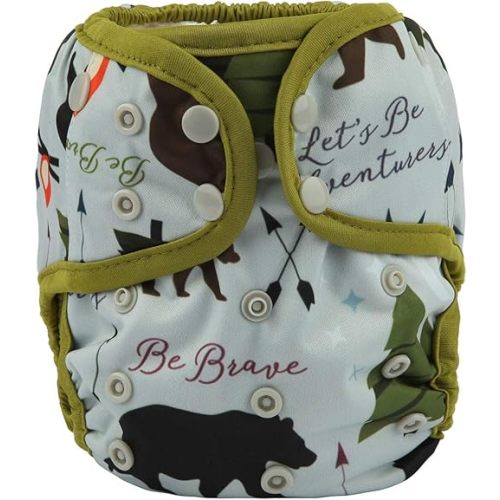 Baby Diaper Cover Nappy One Size 8lbs to 36lbs (Be Brave)