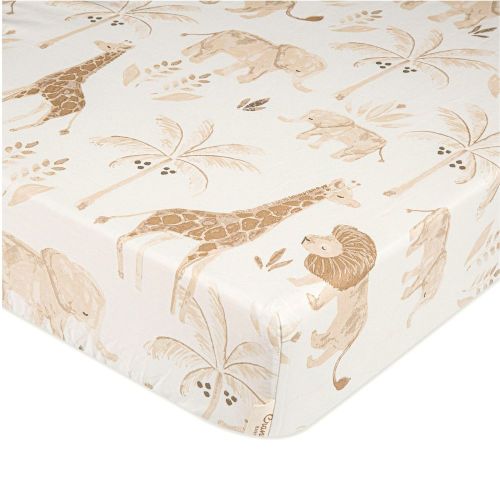 Kendi Crib Sheet - Safari Crib Bedding | Crane Baby