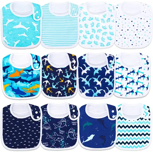 Baby Bibs Super Soft and Absorbent 100% Organic Cotton Baby Bandana Drool Bibs Set for Boys Girls Newborn Unisex 3-36 Months 12 Pack