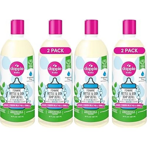 Dapple Baby Foaming Dish Soap, Refill, Unscented, 30oz (2 Units) (Pack of 2)