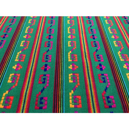 Mexican Kak-Moo Green with grecas Wrap Baby carrier 5,5 yards