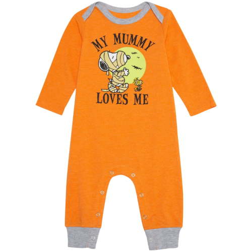 Peanuts Orange Infant Boys My Mummy Loves Me Romper Snoopy Coveralls 0/3m