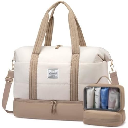 LOVEVOOK Travel Duffle Bag,Weekender Bags for Women with Shoe Compartment