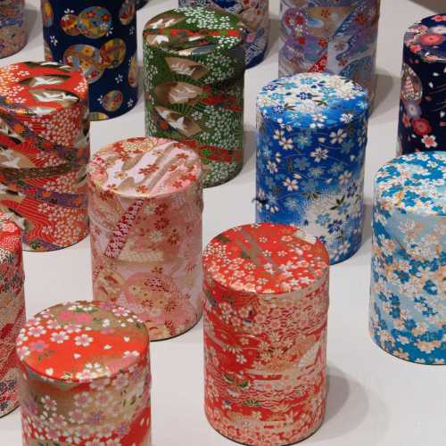 Japanese Washi Paper tea Tin 100g - 20 Patterns | Tea Canister