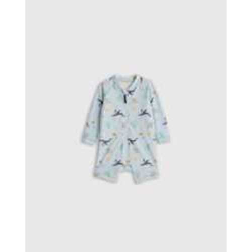 Long Sleeve Zip-Up Rash Guard One-Piece - Baby