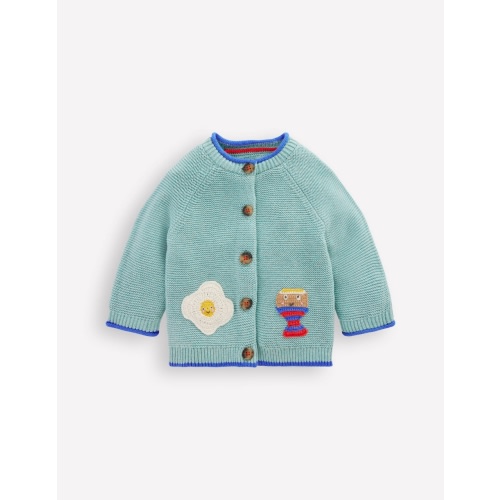 Cotton Logo Cardigan-Aquifer Dippy Eggs | Boden USA
