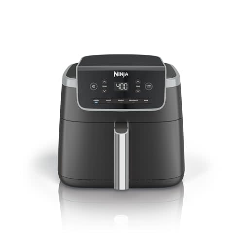 Ninja Air Fryer Pro, 5 Qt, 5-in-1, Grey, AF142 | Air fry, bake, roast, reheat, dehydrate, 1750W, 400F max, Fits 4 lbs fries, Dishwasher-safe
