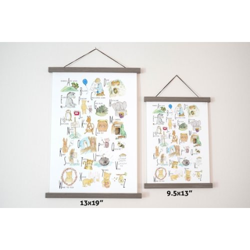 Winnie-the-pooh Watercolor Alphabet Child's Nursery Room Poster Wall Hanging A. A. Milne - Etsy