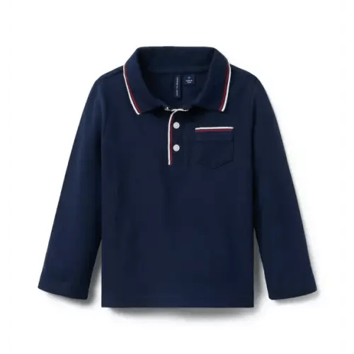 Boy Merchant Marine The Stripe Pocket Polo by Janie and Jack