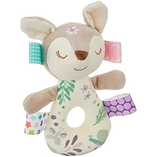 Taggies Embroidered Soft Ring Rattle, Flora Fawn