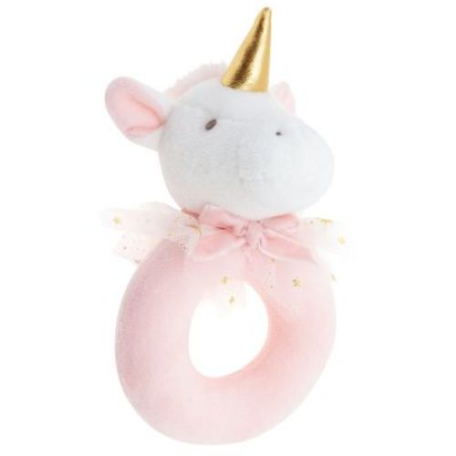 Stephen Joseph Gifts Girls Ring Rattle Unicorn Pink