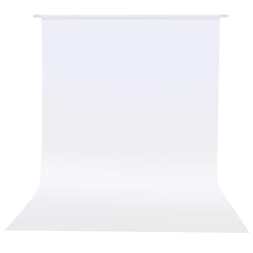 Hemmotop Photo Backdrop, White, 5x7ft, Photography Background Backdrops | Polyester Fabric, Non Reflective, Ideal for Photoshoot, Product Photos, Easter, Birthday, Baby Shower, Halloween Party