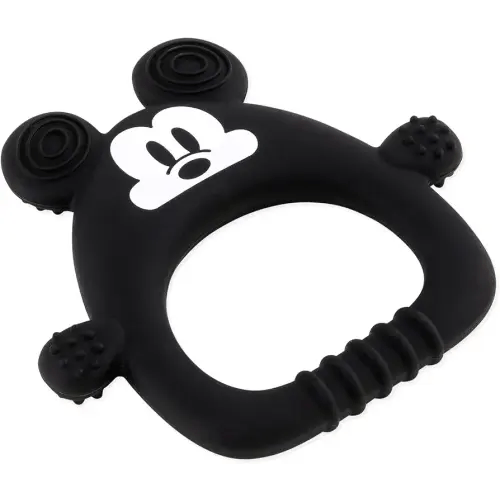 Bumkins Disney Baby Teething Freezer Toy Keys Rings, Soft Flexible Platinum Silicone Pacifier, Safe to Chew, Cool Teether Gum Relief, Essentials for Babies 3 Months, Freezable, Sensory, Mickey Mouse