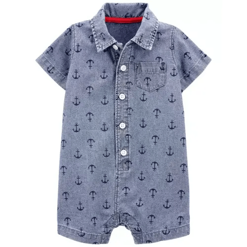 Anchor Cotton Romper - Blue - 18M