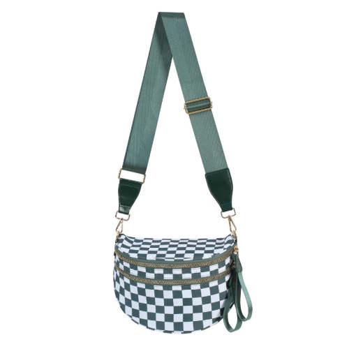 GoFree - The Roomiest Crossbody (Checkered) cream
