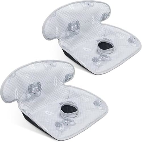 COOLBEBE Car Seat Protector for Potty Training, 11.8in Dry Waterproof Car Seat Liner Toilet Training for Baby Infant Toddler, Piddle Pads Cover Car Seat Pad for Strollers & Carseat (Grey,2 Pcs)