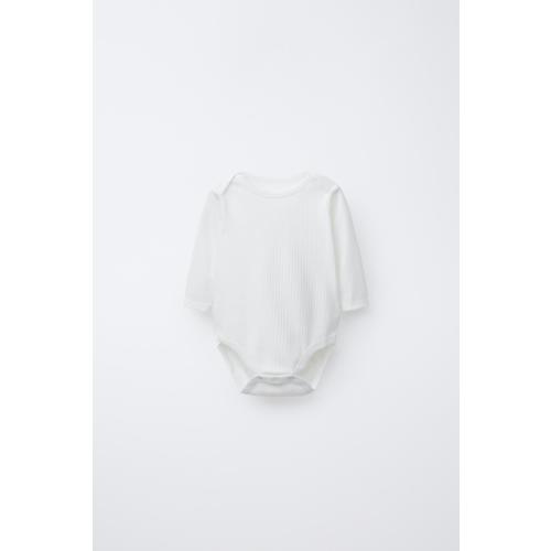 6 MONTHS-3 YEARS/ THREE-PACK OF LONG SLEEVE BODYSUITS - Oyster-white | ZARA United States