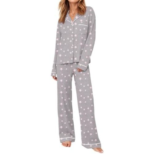 Ekouaer Womens Pajama Sets Long Sleeve Button Down Lounge Sets with Pockets